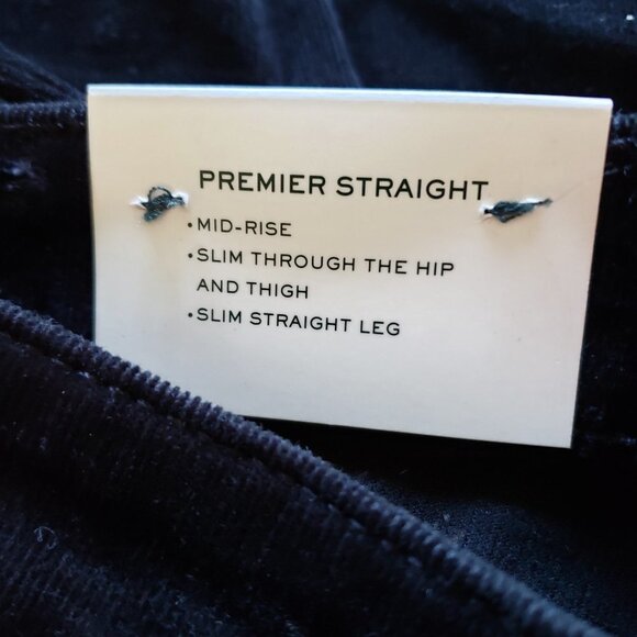 NWT - Ralph Lauren Black 5 Pocket Straight Corduroy Pants - Size 16W - Picture 2 of 4